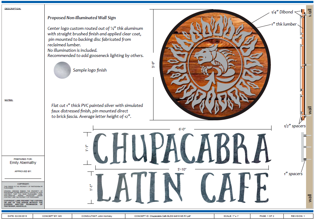 Chupacabra Latin Cafe design